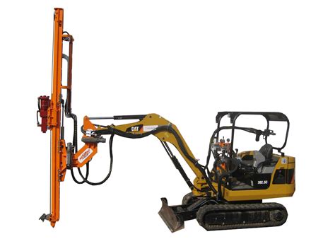 mini excavator rock drill attachment|drilling rig attachments for bobcat.